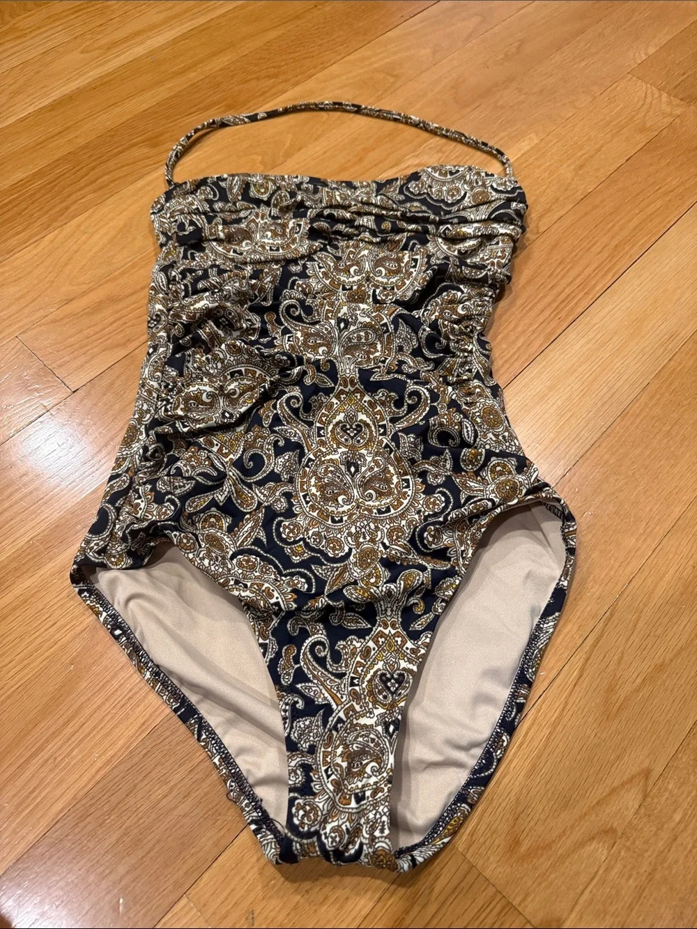 J.crew paisley pattern one piece swim suit size 2.